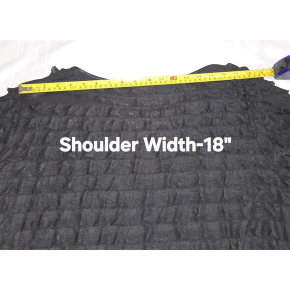 George Black Stretchy Top 4X 26/28W Tiered Ruffles Frilly Comfy Goth Witchy - Picture 11 of 15